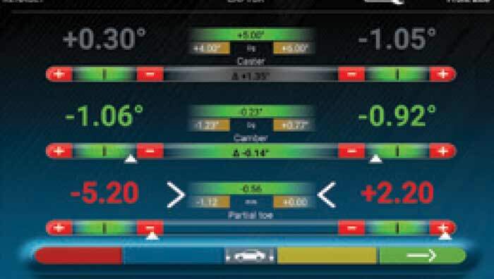 Rotary® Wheel Aligner – R1065 | Mobile Tablet Aligner Tablet control interface for the Rotary R1065 wheel alignment machine