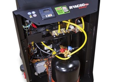 Rotary® R3AC60 | Automatic R1234yf AC Recovery Machine <a href="https://rotarysolutions.com/rebates/" target="_blank" rel="noopener"><strong>REDEEM YOUR $200 REBATE | ENDS JUNE 30th</strong></a> The digital-ready R3AC60 features an industrial touchscreen with an intuitive interface that can be used with leather or industrial nitrile gloves. The TeamViewer™ software provides your technicians with remote support, training and diagnostic services while WiFi capability enables connections to smartphones and printers, allowing reports to be emailed, printed or uploaded to searchable cloud storage. <ul> <li><strong>Simpler</strong> – Automatically checks and displays oil and refrigerant levels</li> <li><strong>Quicker</strong> – Fastest automatic gas change over in the industry</li> <li><strong>Smarter</strong> – WiFi enabled with integrated real-time vehicle data</li> </ul> <p class="extra-space"><a class="red-btn" href="https://shopequipmentlift.fixed-staging.co.uk/wp-content/uploads/2024/04/R3AC60_CUTSHEET_03.2023.pdf" target="_blank" rel="noopener">Brochure</a></p>