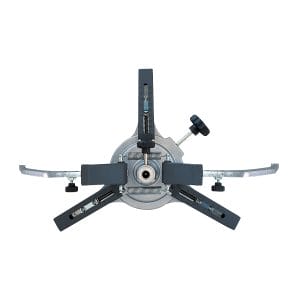 Rotary Self-centering 3-Point Wheel Clamp STDA35E with quick locking units and ABS claws, adjustable 8" to 24", for CCD camera heads.