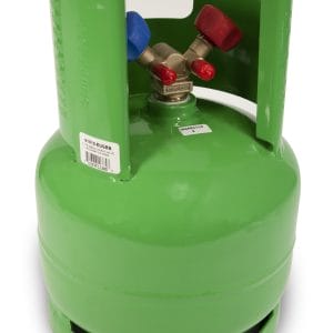 Rotary Service Tank 6L, empty, DOT-rated for A/C cart testing and refrigerant storage
