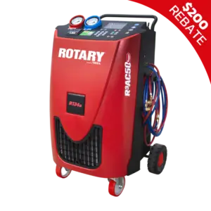 Rotary R3AC50 A/C recovery and recharge ac recovery machine for R134a refrigerant with analog gauges and wheeled cart design