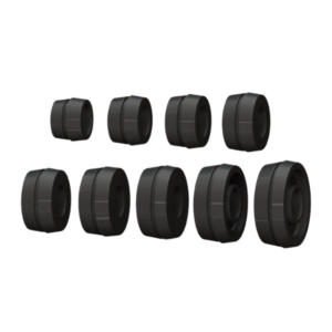 Rotary Pro Collet Kit HW150400110 with collets #1–#9, covering 52.5mm–122mm for clad wheels and static imbalance solutions