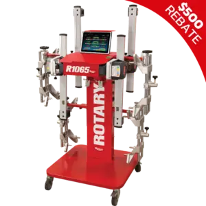 Rotary R1065 advanced 3D tire alignment machine system with mobile cart and high-resolution screen for precision alignment
