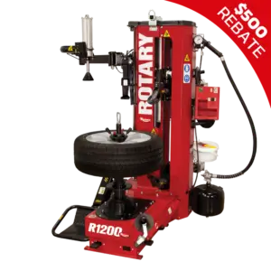 Rotary R1200 leverless tire changer with intelligent assist tools for high-performance and low-profile tires